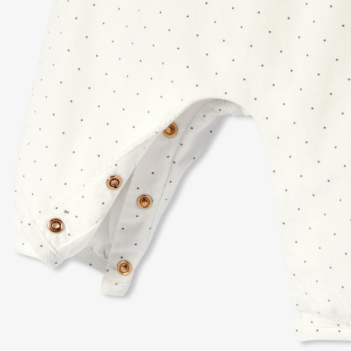 Baby girl polka dot velvet overalls