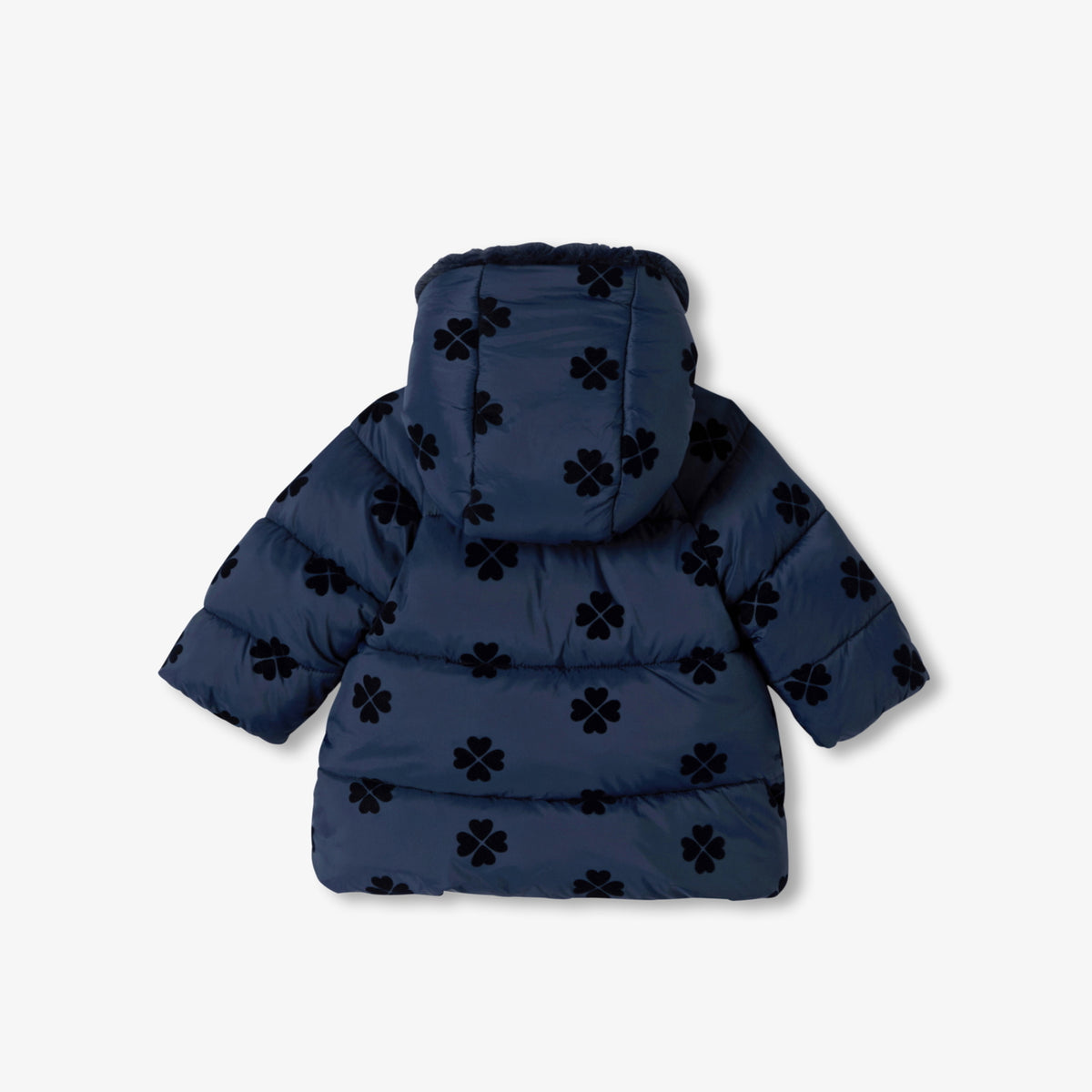 Baby girl flocked padded jacket
