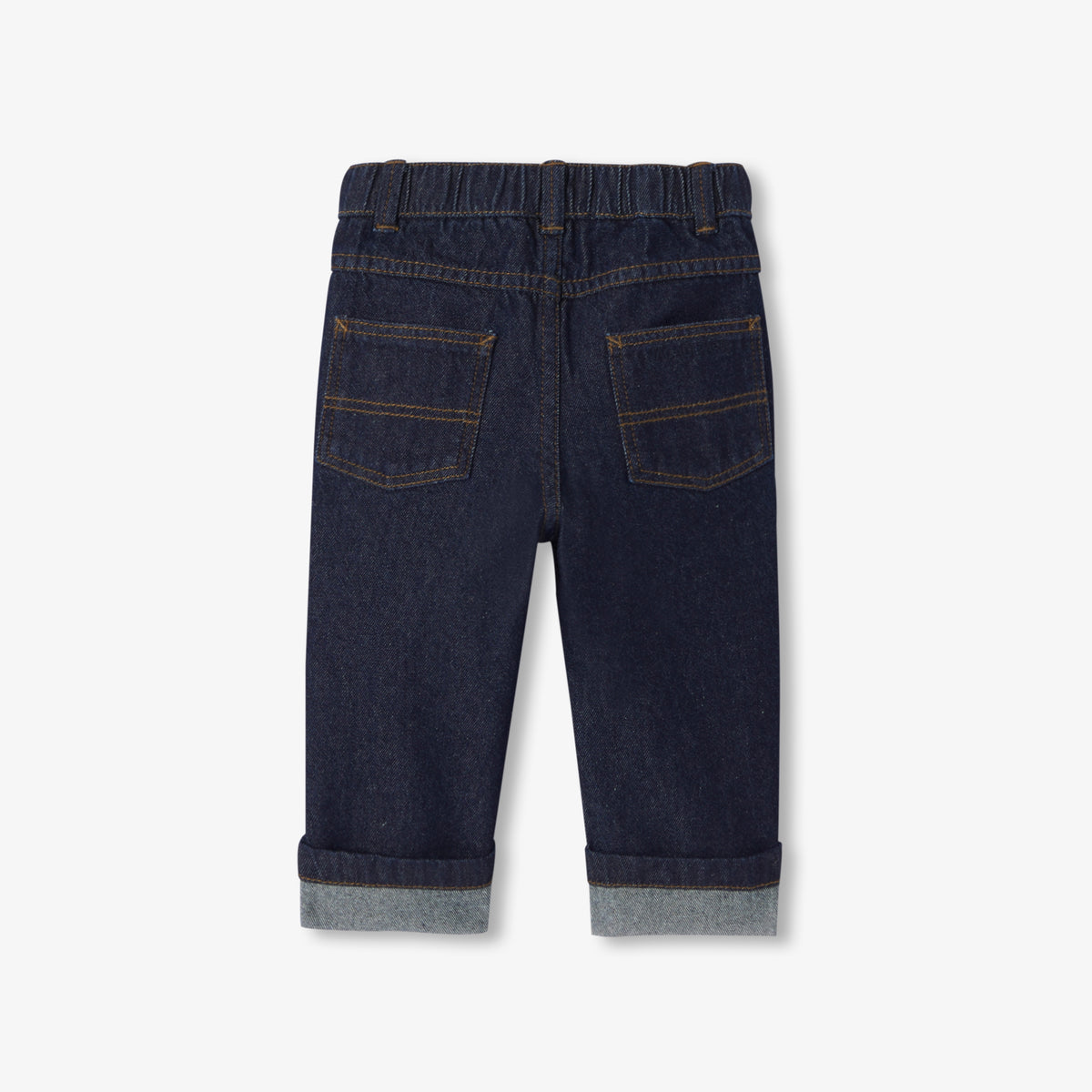 Baby boy raw denim cargo jeans