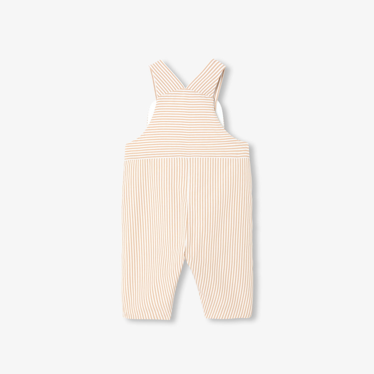 Baby striped poplin overalls