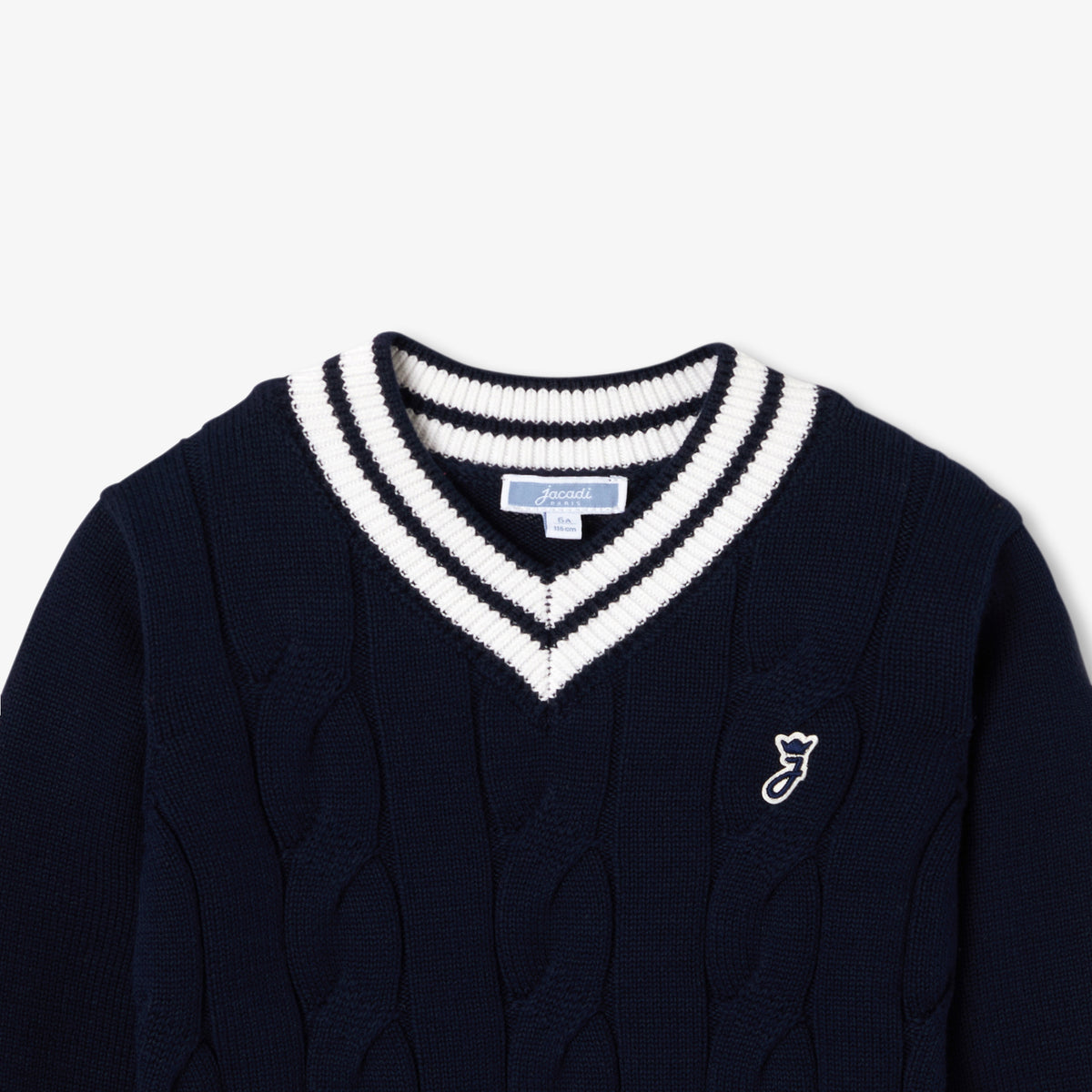 Boy organic cotton cricket sweater