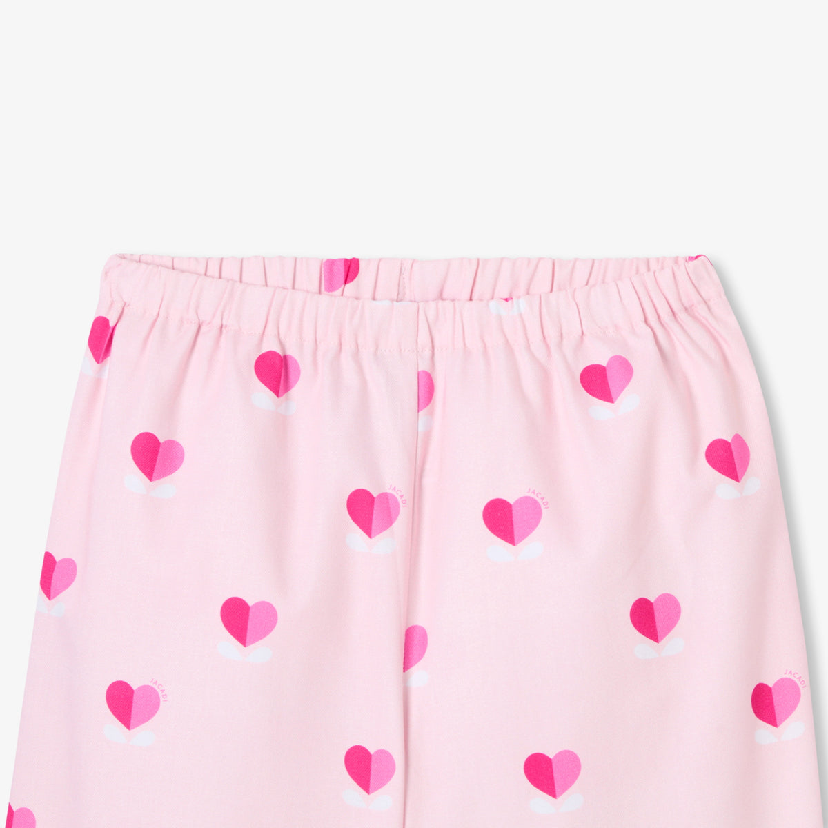 Girl heart print flannel pyjamas