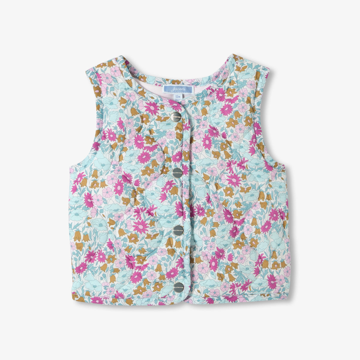Baby girl Liberty print sleeveless jacket