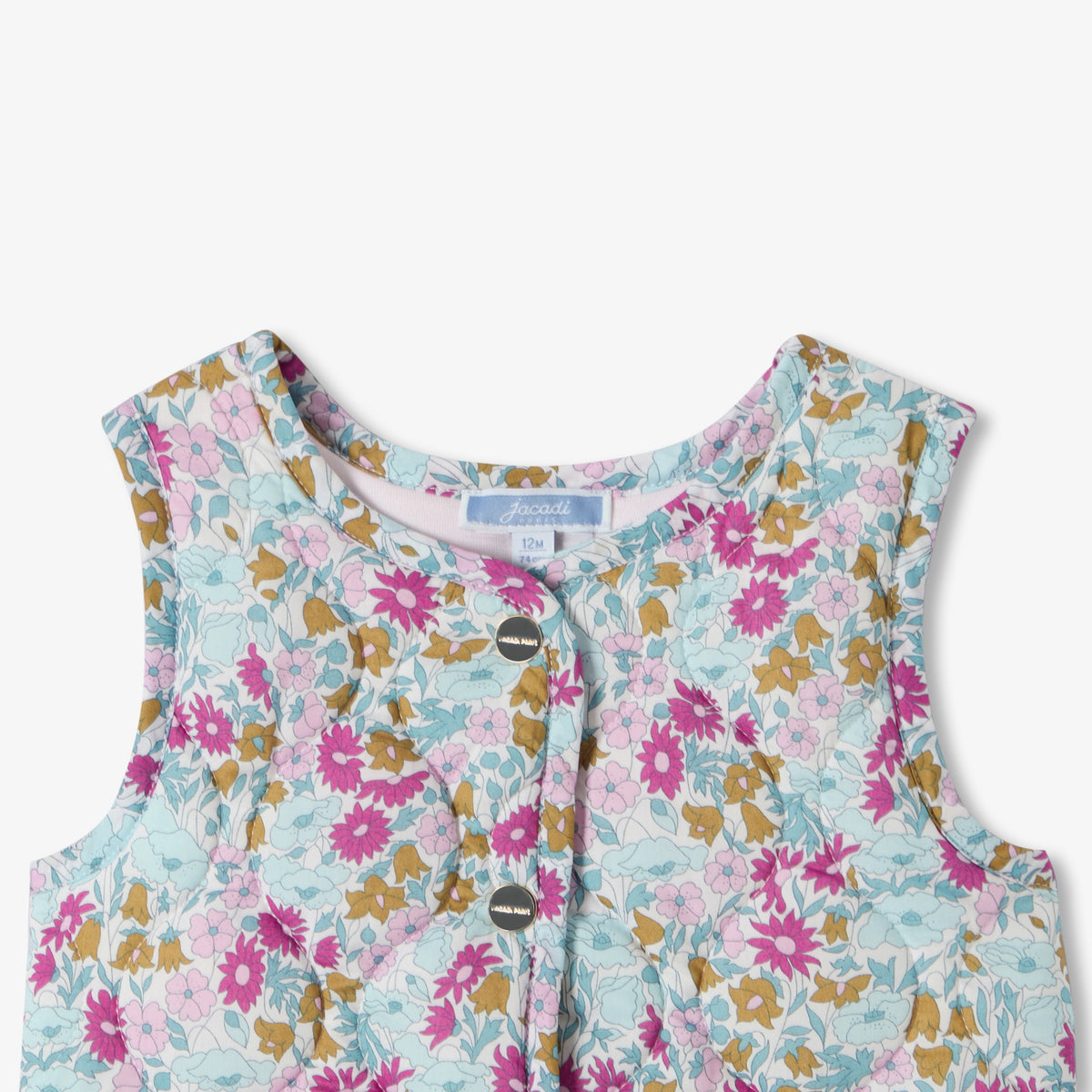 Baby girl Liberty print sleeveless jacket