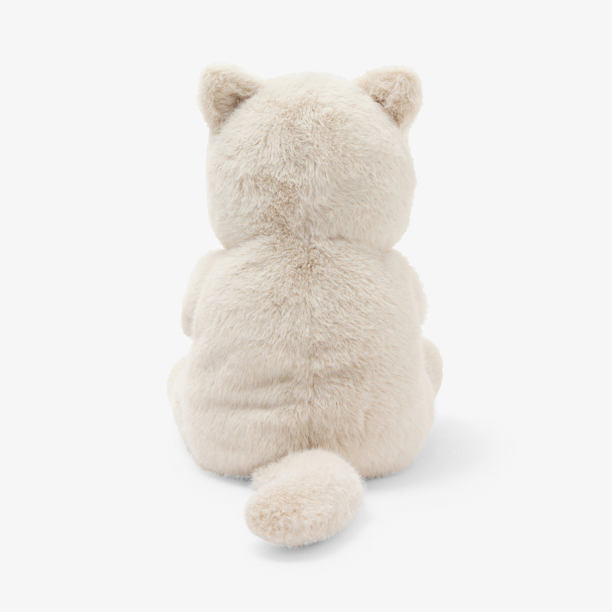 Baby grey faux-fur cat plush toy