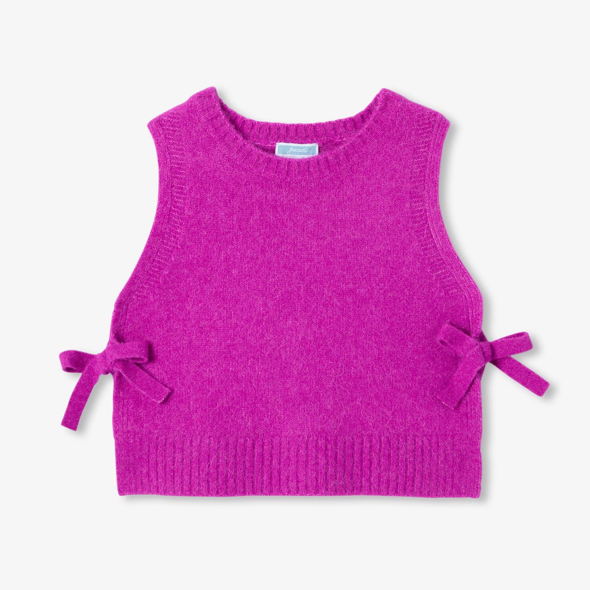 Girl sleeveless wool blend jumper