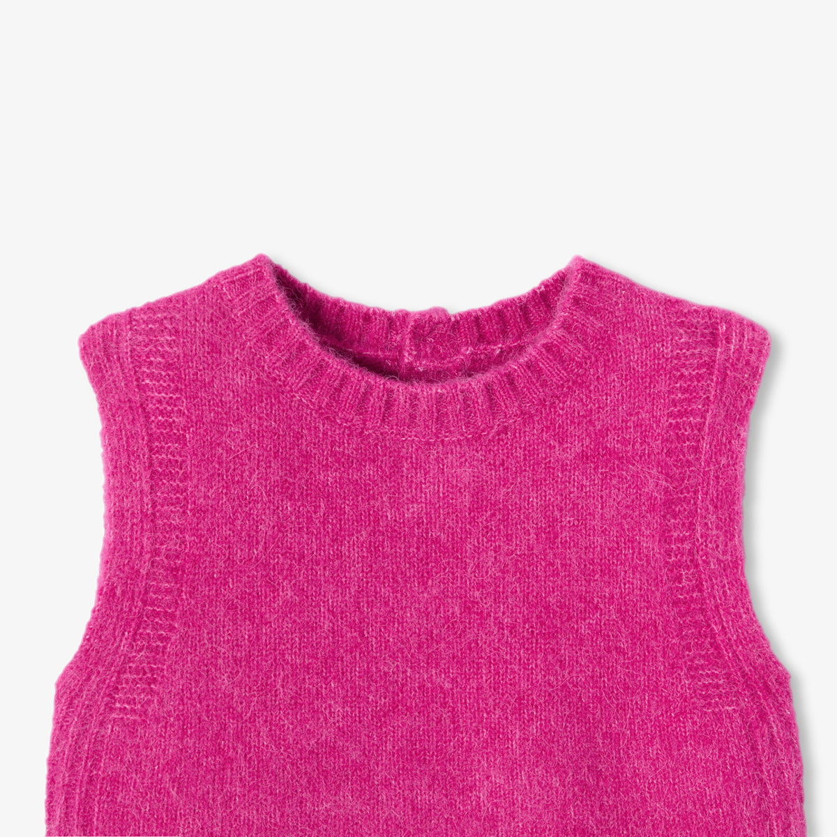 Baby girl sleeveless wool and alpaca jumper