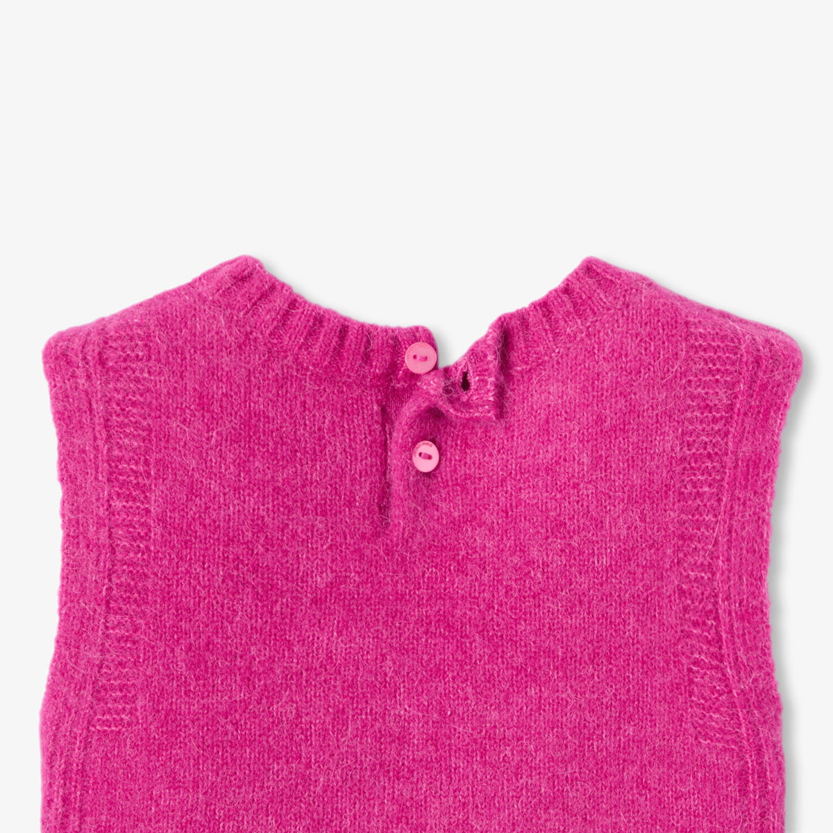 Baby girl sleeveless wool and alpaca jumper