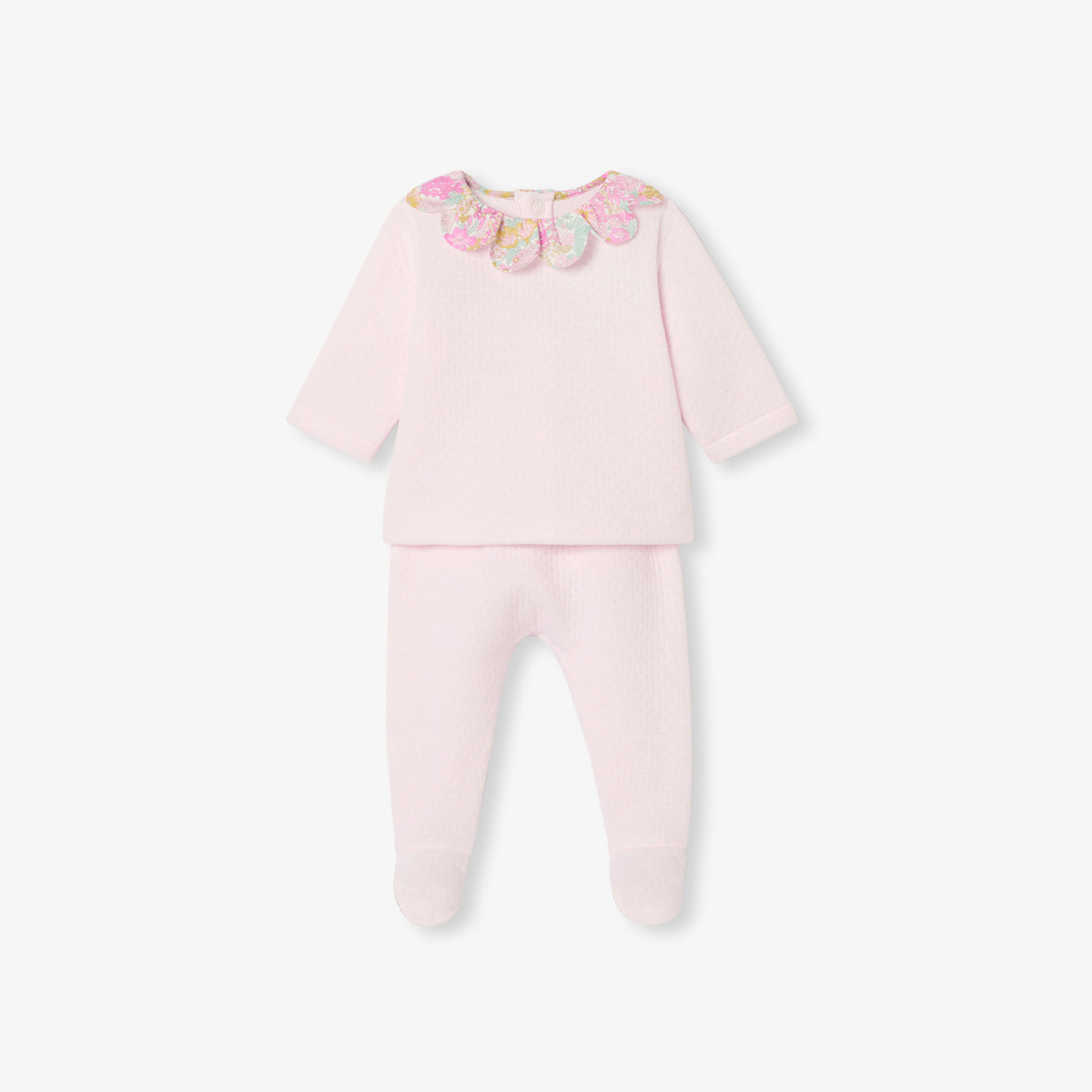 Baby girl cosy double jersey set
