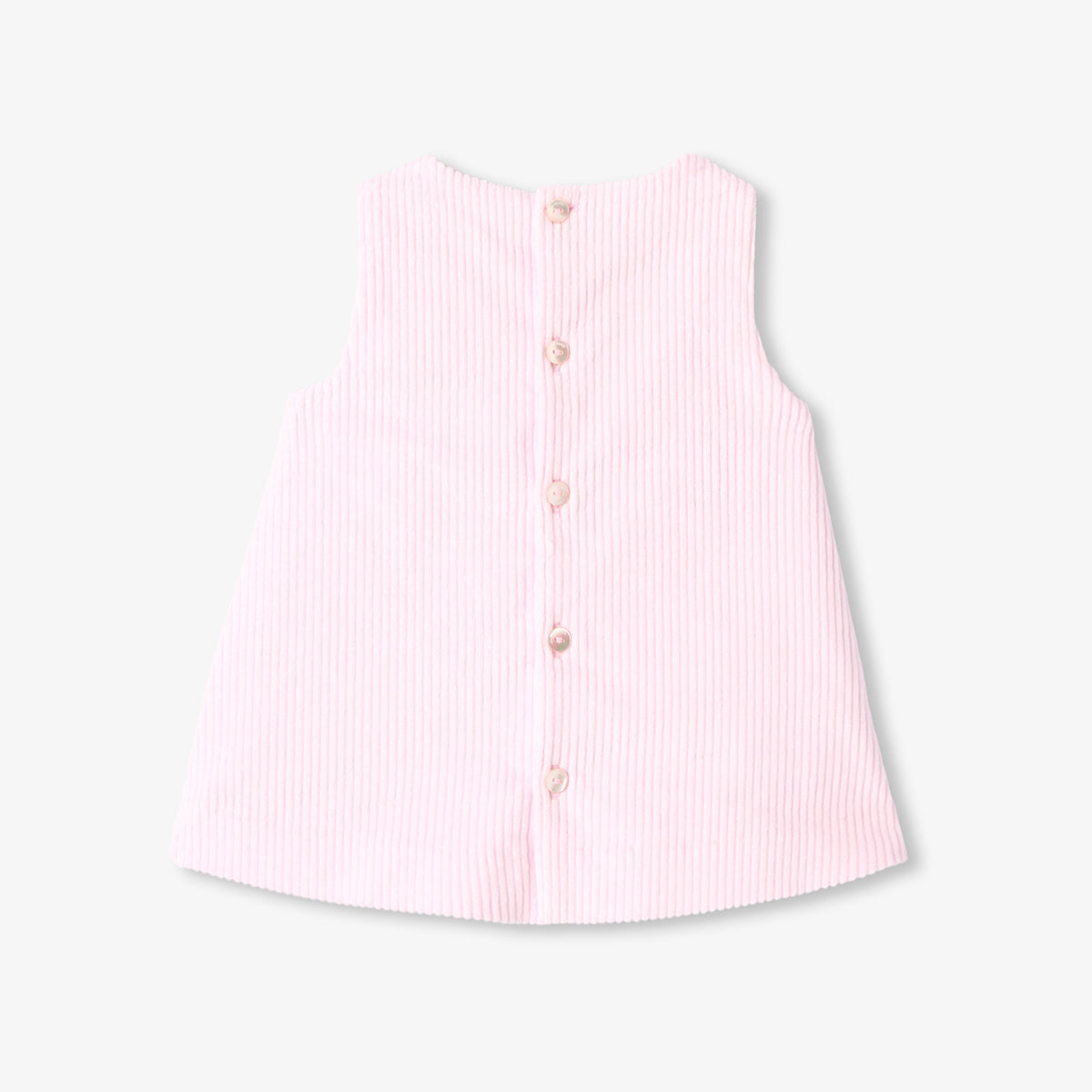 Baby girl thick-ribbed velvet pinafore dress