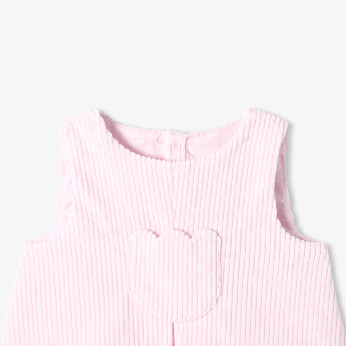 Baby girl thick-ribbed velvet pinafore dress