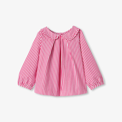 Baby girl striped poplin blouse