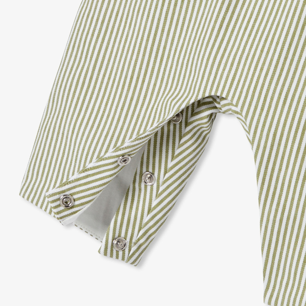 Baby boy striped twill overalls