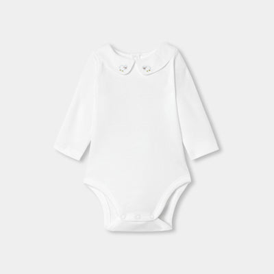 Baby long-sleeved bodysuit in interlock cotton