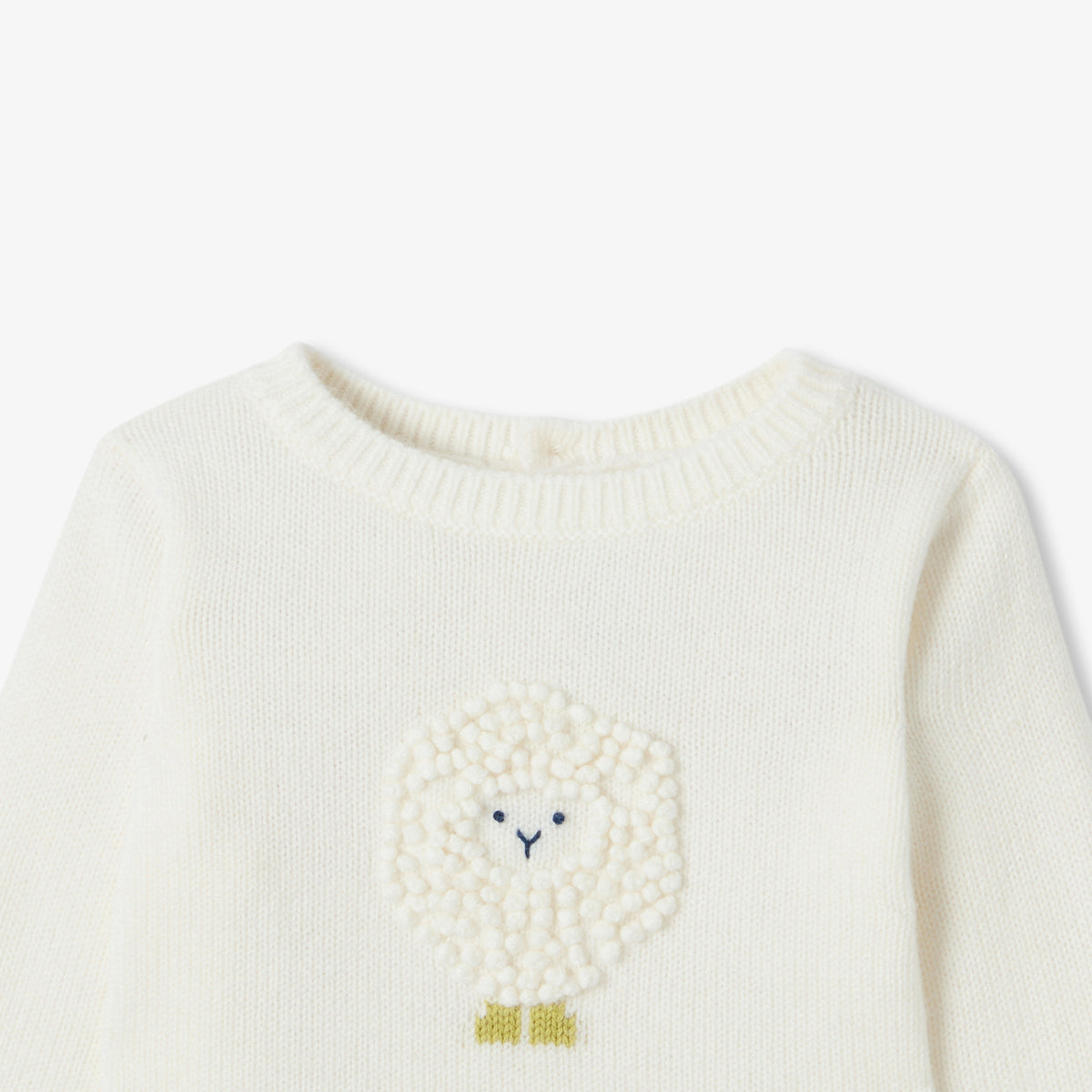 Baby sheep embroidered knit jumper