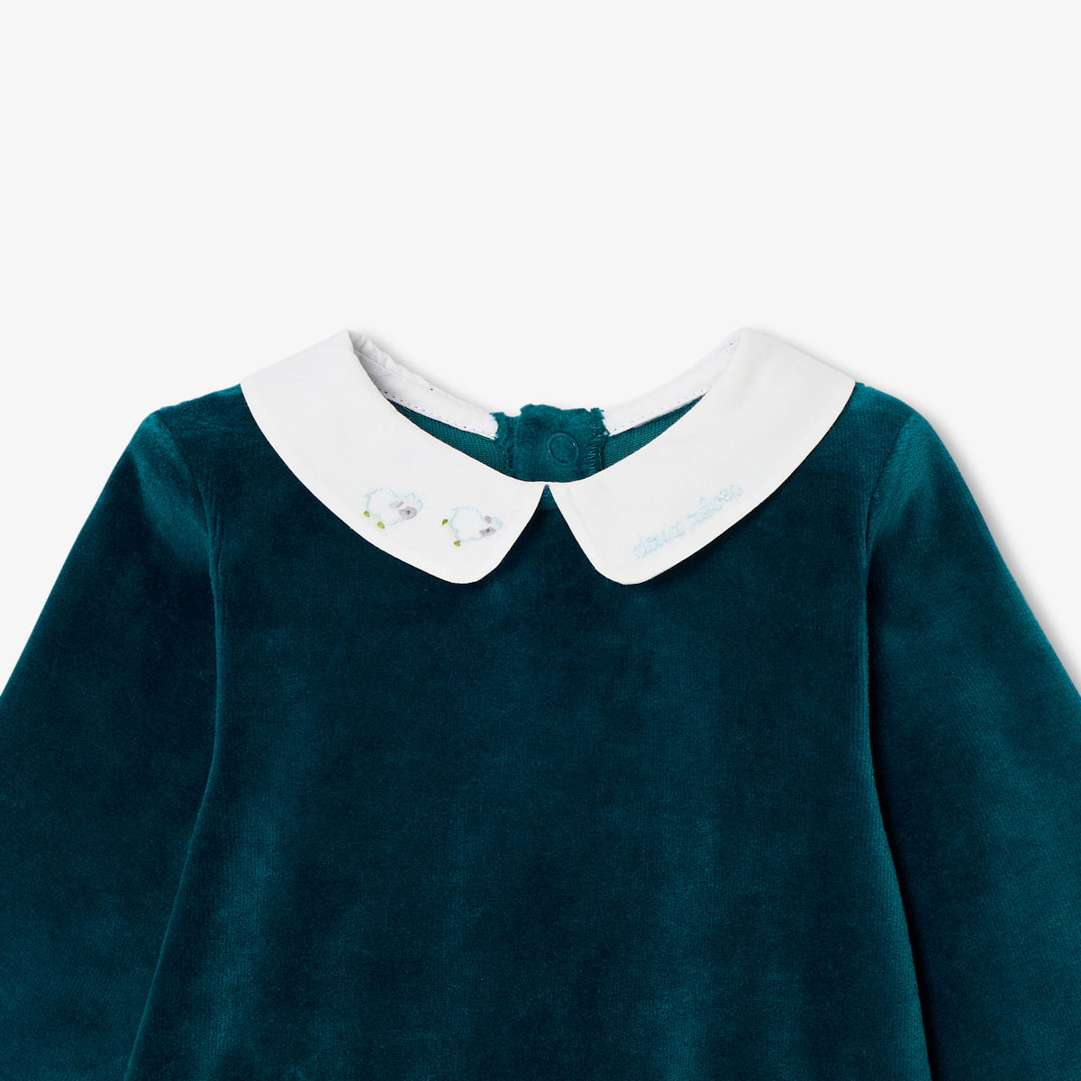 Baby boy collar velvet pyjamas