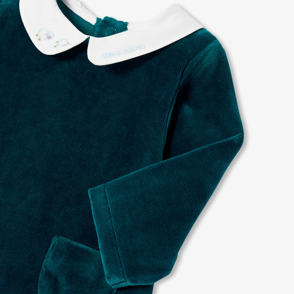 Baby boy collar velvet pyjamas