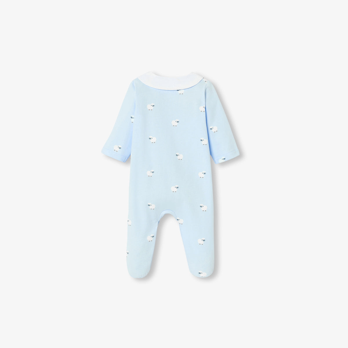 Baby boy fleece pyjamas with sheep motif