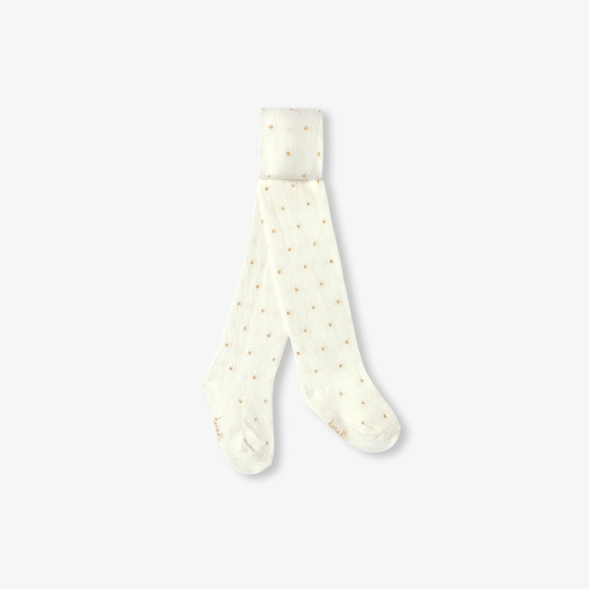 Baby girl golden polka dot tights