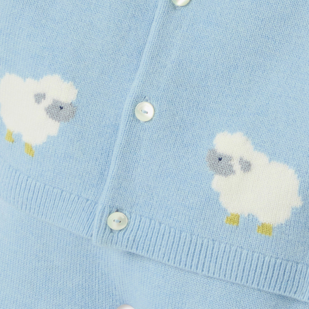 Baby boy sheep motif knit set